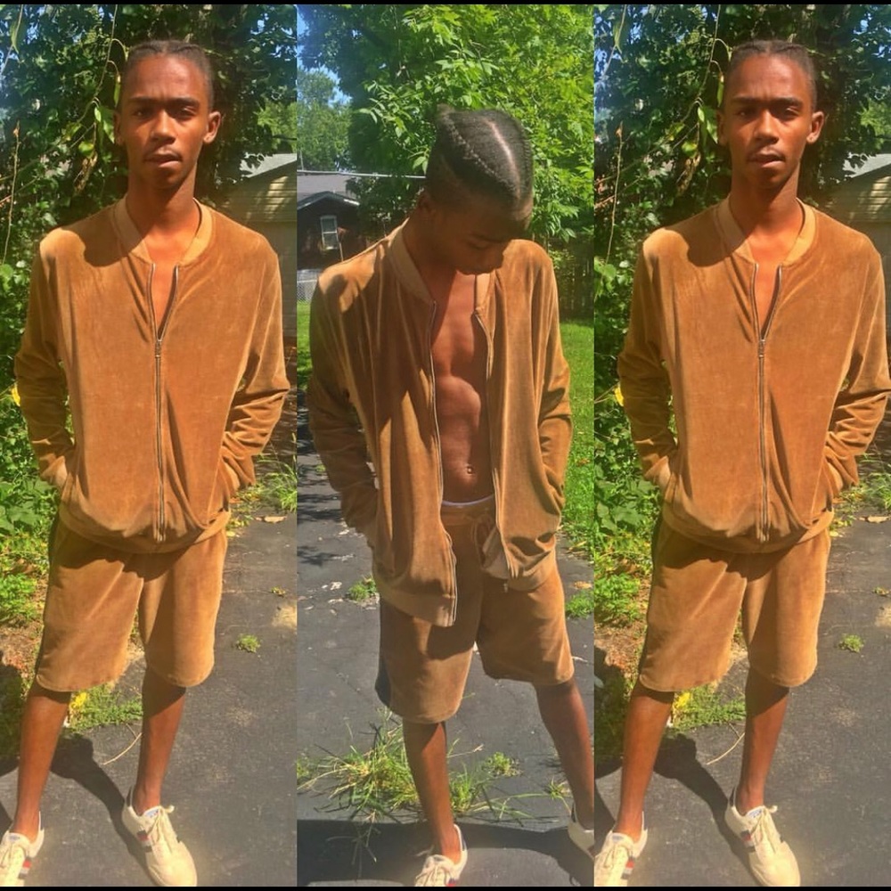 Velour Tracksuit (Brown) Size Small